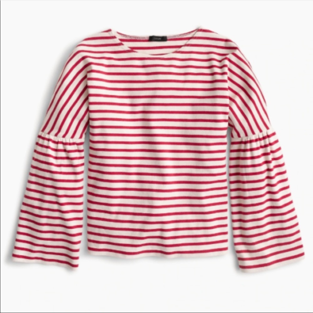 J Crew striped long sleeve blouse